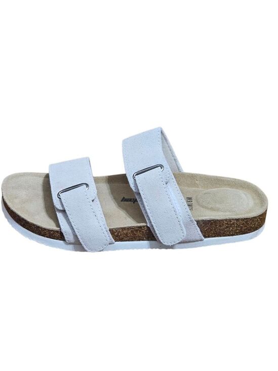 Funky Monkey Shoes - FUNKYMONKEY Beige Unisex Adjustable Double Buckle Slide Sandals Sz 7.5